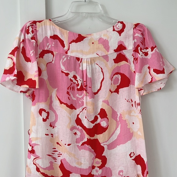 Elliatt Red Pink Floral Dress Size M - Picture 8 of 9